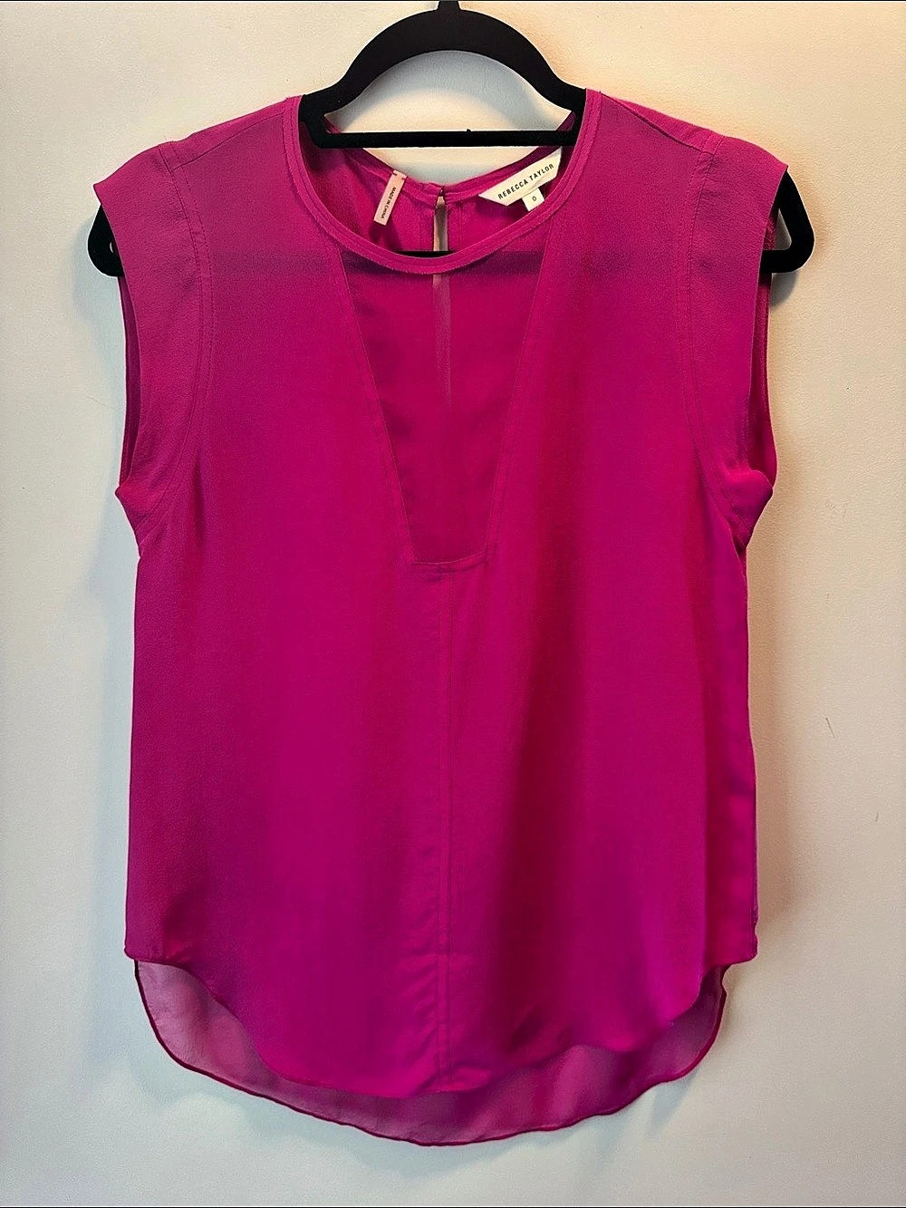 Rebecca Taylor Sleeveless Blouse in Pink Size 0